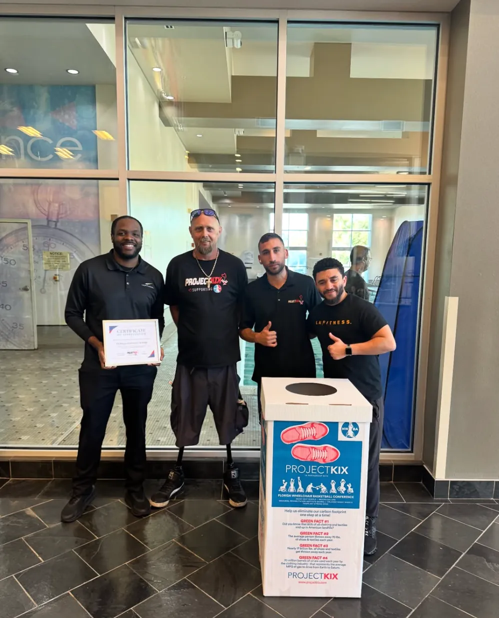ProjectKix team with LA Fitness staff